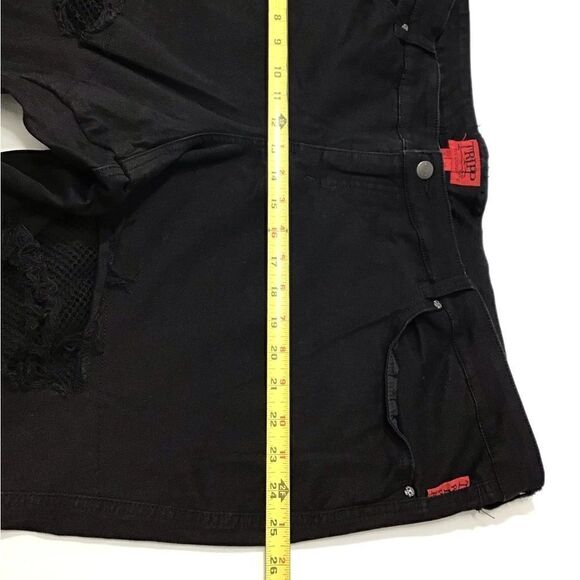 Tripp NYC Daang Goodman Plus Black Distressed Denim Jeans Size 28 - Picture 11 of 13